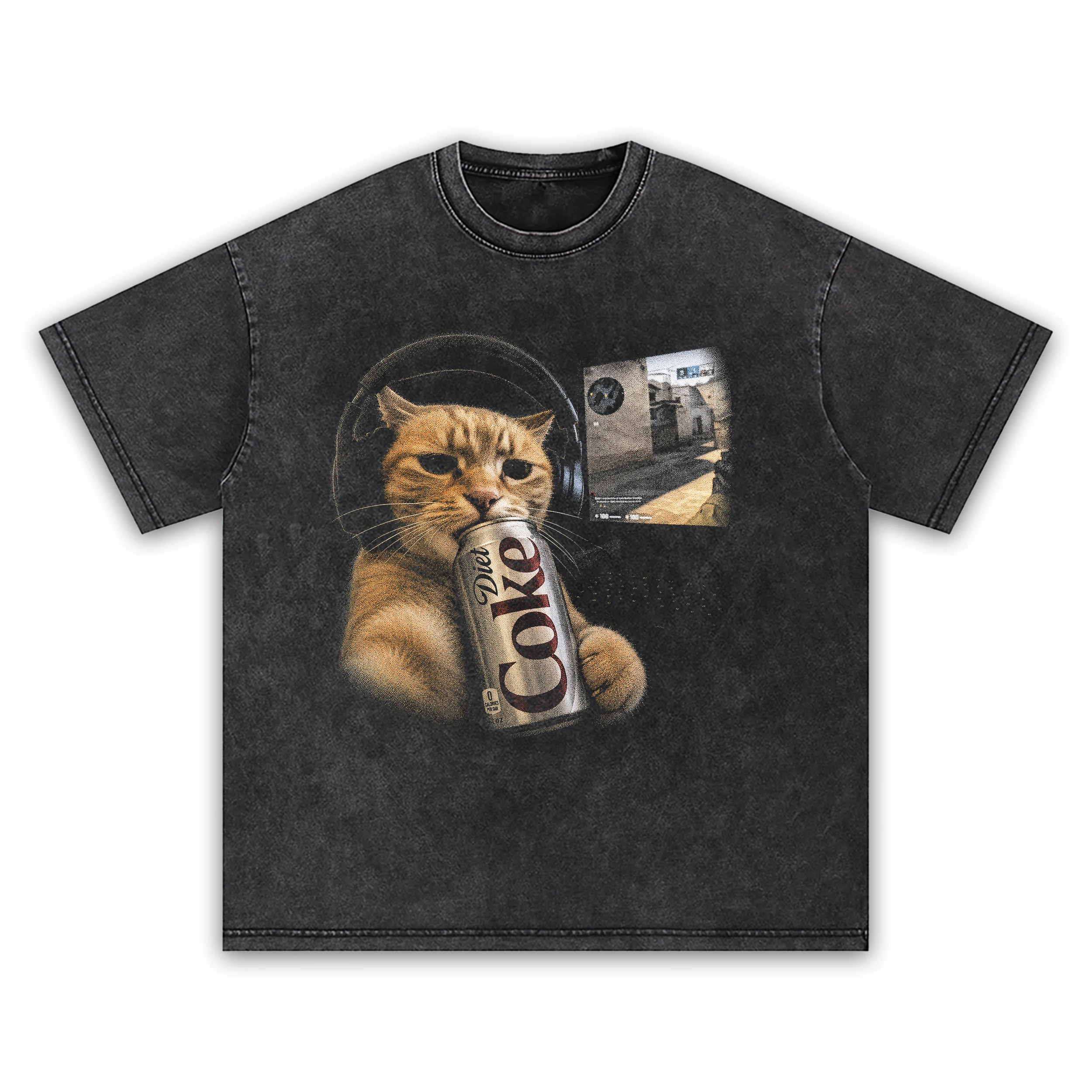 Zero sugar gamer cat t shirt washed20black20zero20sugar20gamer20cat.webp