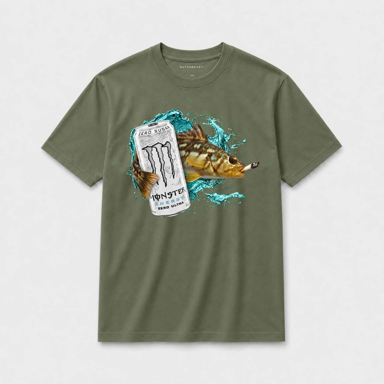 Zero ultra calico bass smoke t shirt olive20green20zero20ultra20calico20bass20smoke.webp