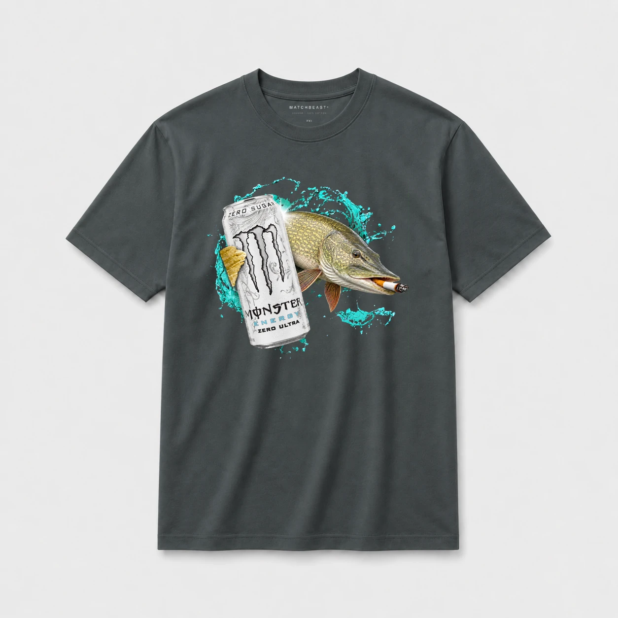 Zero ultra pike smoke t shirt dark gray zero ultra pike smoke