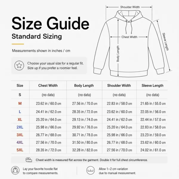 Hoodie size