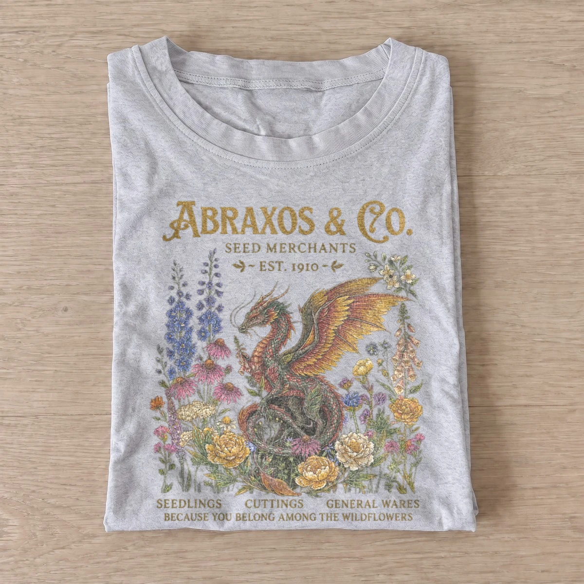 Abraxos co. wyvern seed merchants t shirt gray20wyvern seed merchants.webp