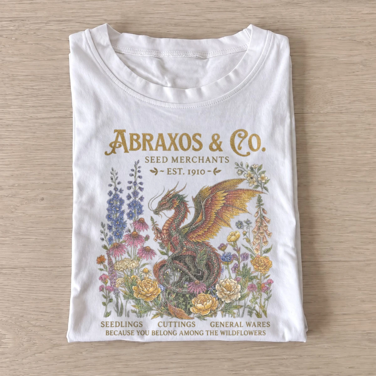 Abraxos co. wyvern seed merchants t shirt white20wyvern seed merchants.webp