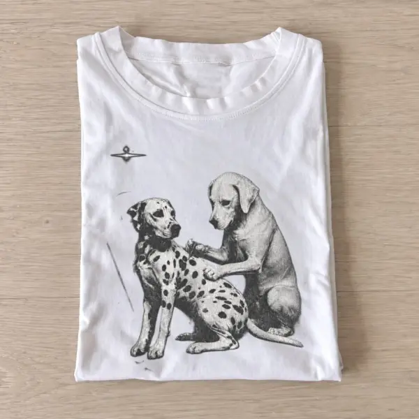 Alien dog greeting t shirt white20alien dog greeting.webp
