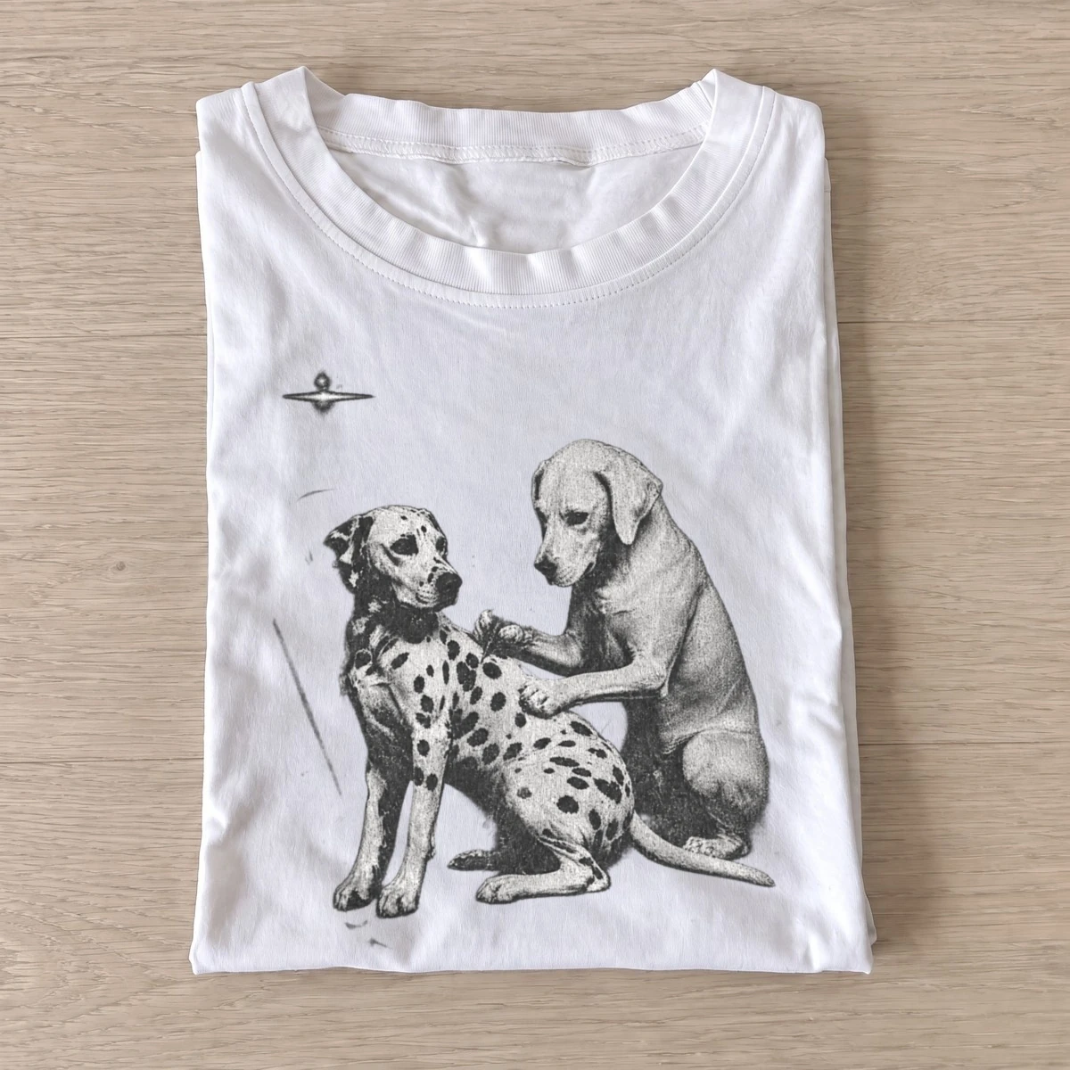 Alien dog greeting t shirt white20alien dog greeting.webp