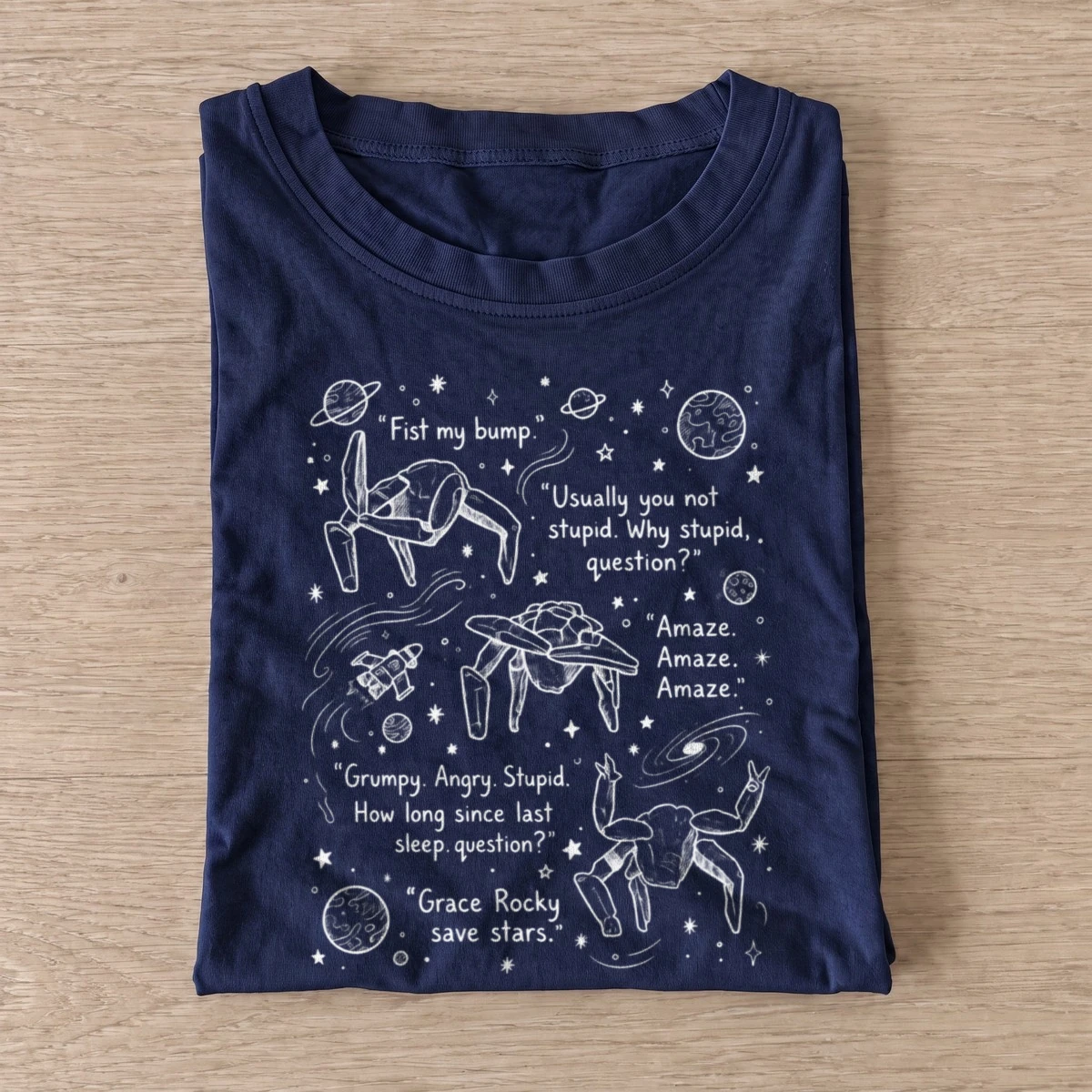 Alien space quotes graphic t shirt navy20alien space quotes.webp