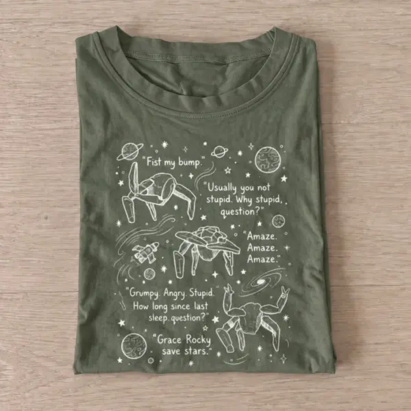 Alien space quotes graphic t shirt olive20alien space quotes.webp