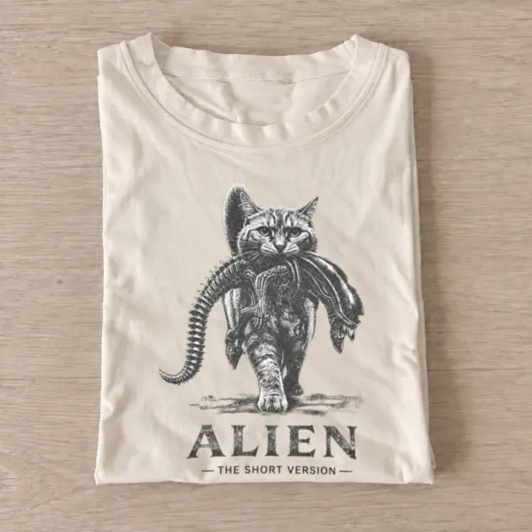 Alien the short version kitten t shirt sand20space monster kitten.webp