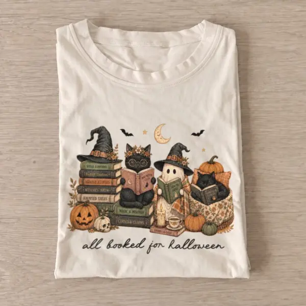 All booked for halloween t shirt sand20booked for halloween.webp
