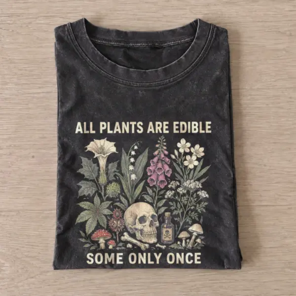 All plants are edible skull vintage t shirt washed20black20all plants are edible skull.webp