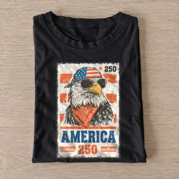 America 250 eagle stamp t shirt black20america eagle stamp.webp