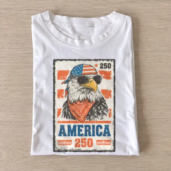 America 250 eagle stamp t shirt white20america eagle stamp.webp