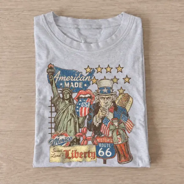 American icon collage graphic t shirt gray20american icon collage.webp