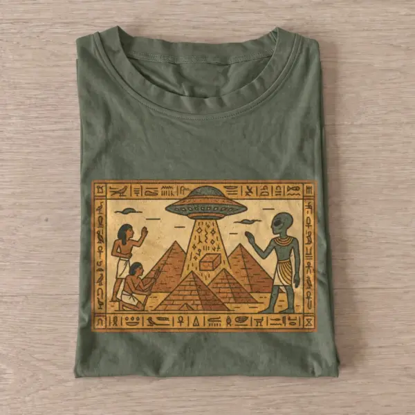 Ancient alien pyramids t shirt olive20ancient alien pyramids.webp