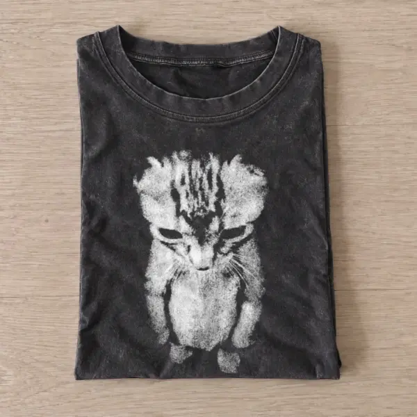 Angry kitten vintage t shirt washed20black20angry kitten.webp