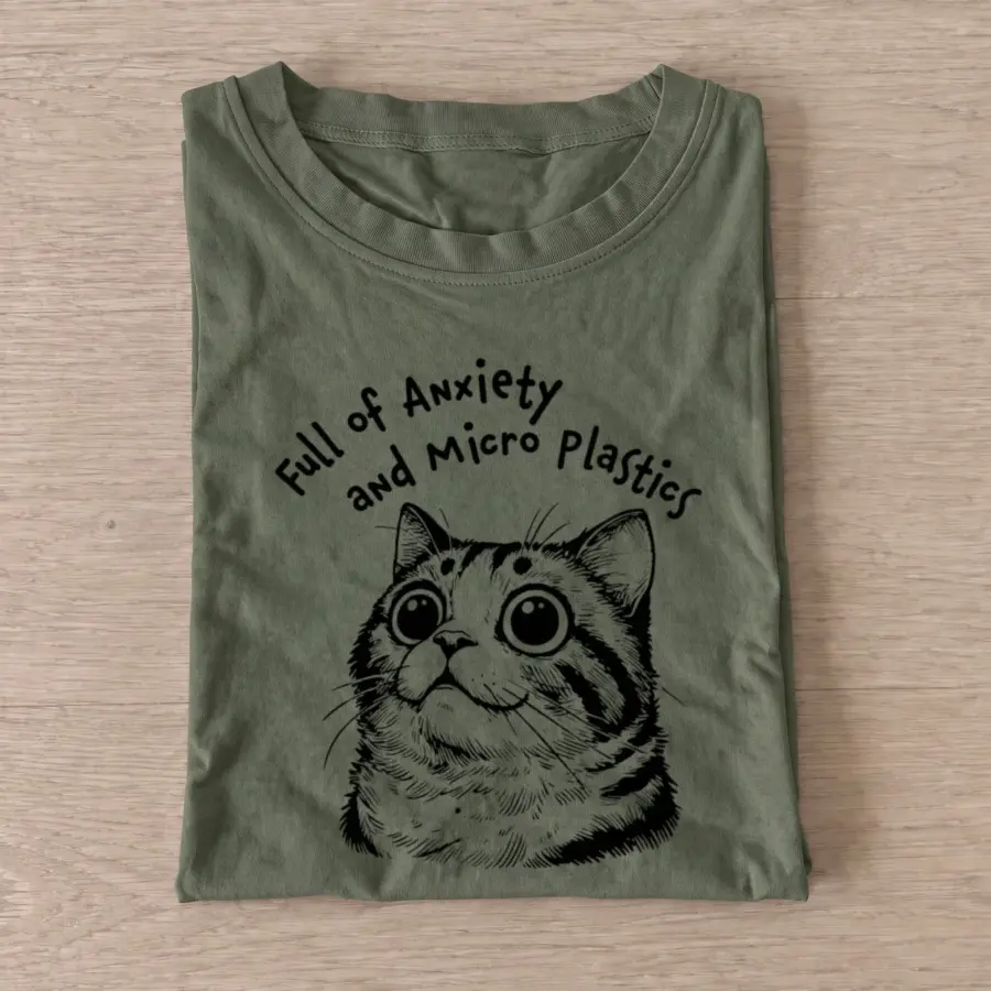 Anxiety and microplastics t shirt olive20anxiety and microplastics.webp