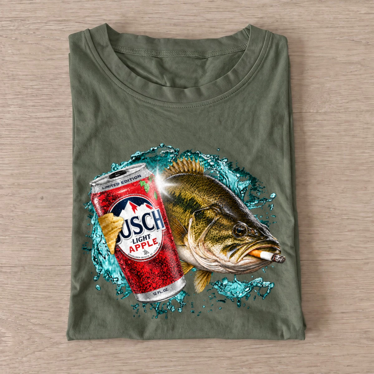 Apple lager bass t shirt olive20apple lager bass.webp