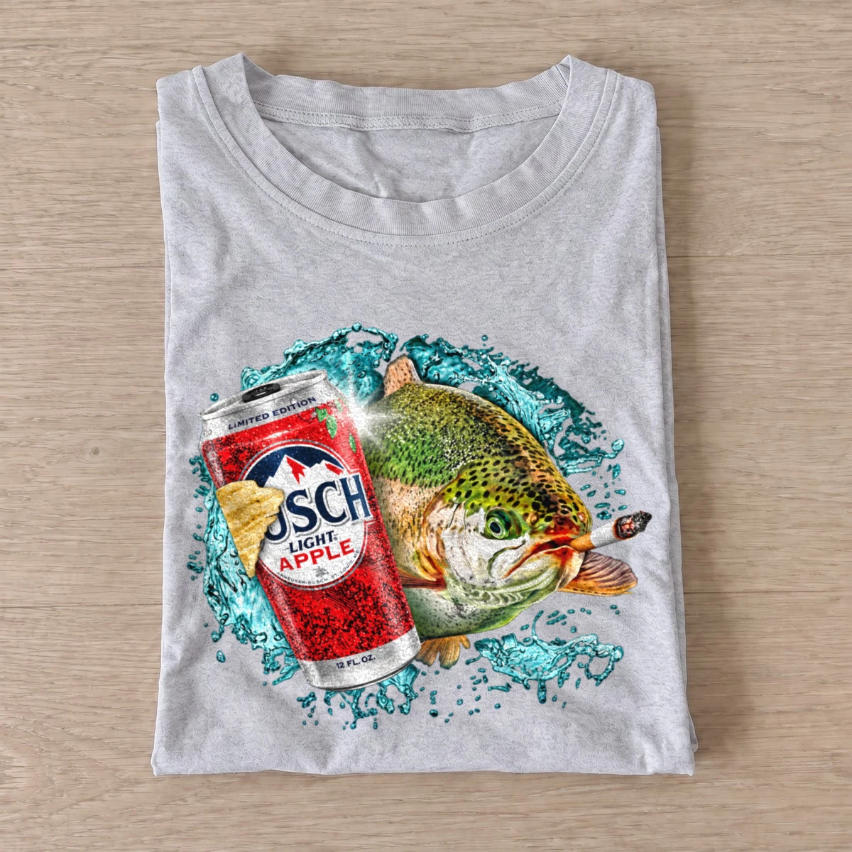 Apple lager rainbow trout t shirt gray20apple lager rainbow trout.webp