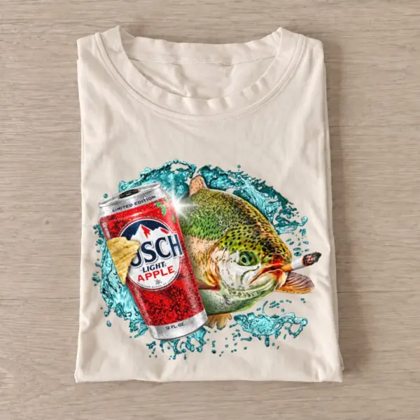 Apple lager rainbow trout t shirt sand20apple lager rainbow trout.webp