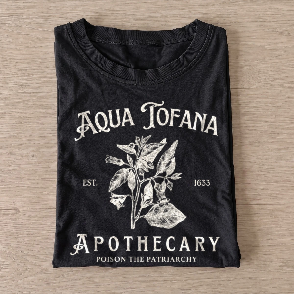 Aqua tofana apothecary poison the patriarchy t shirt black20poison apothecary.webp