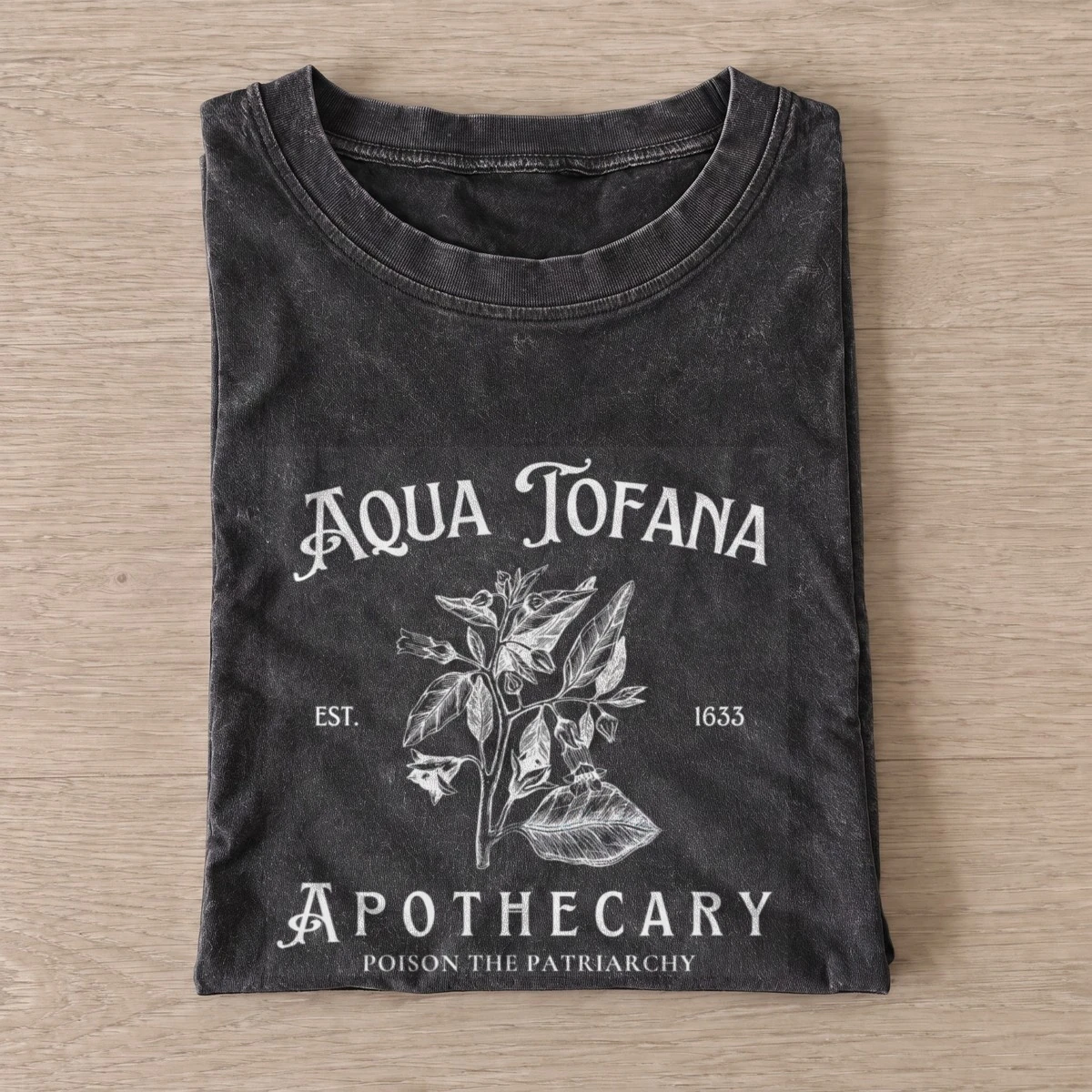 Aqua tofana vintage t shirt washed20black20aqua tofana.webp