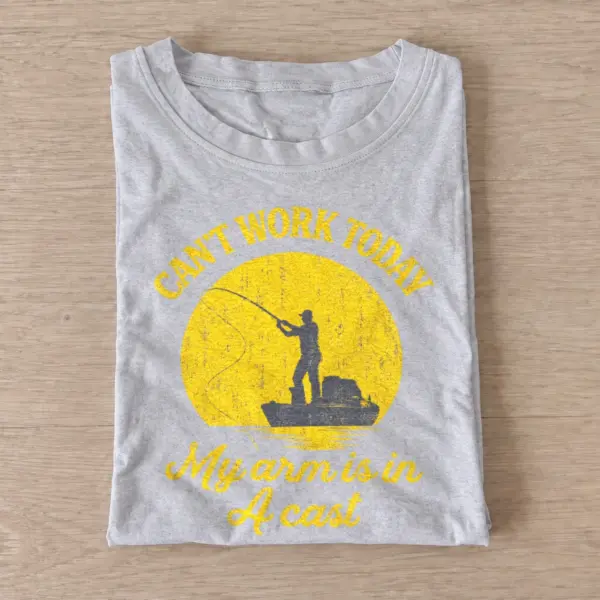 Arm in A Cast Fishing T-Shirt — graphic design