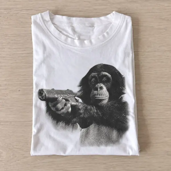 Armed chimpanzee graphic t shirt white20armed chimpanzee.webp