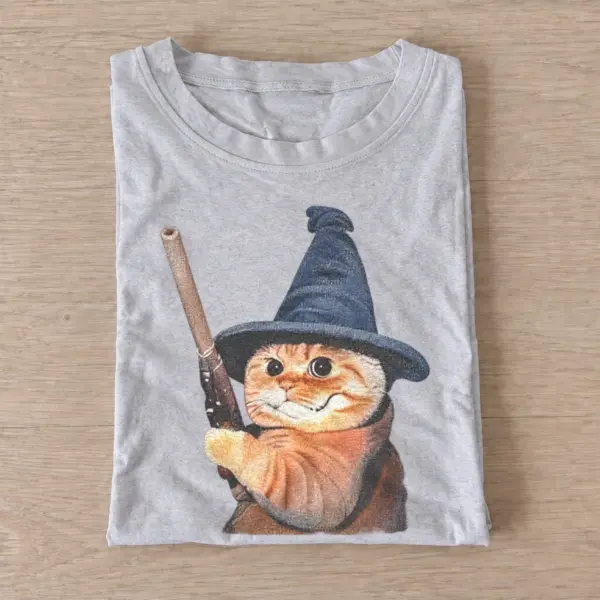 Armed wizard cat t shirt gray20armed wizard cat.webp