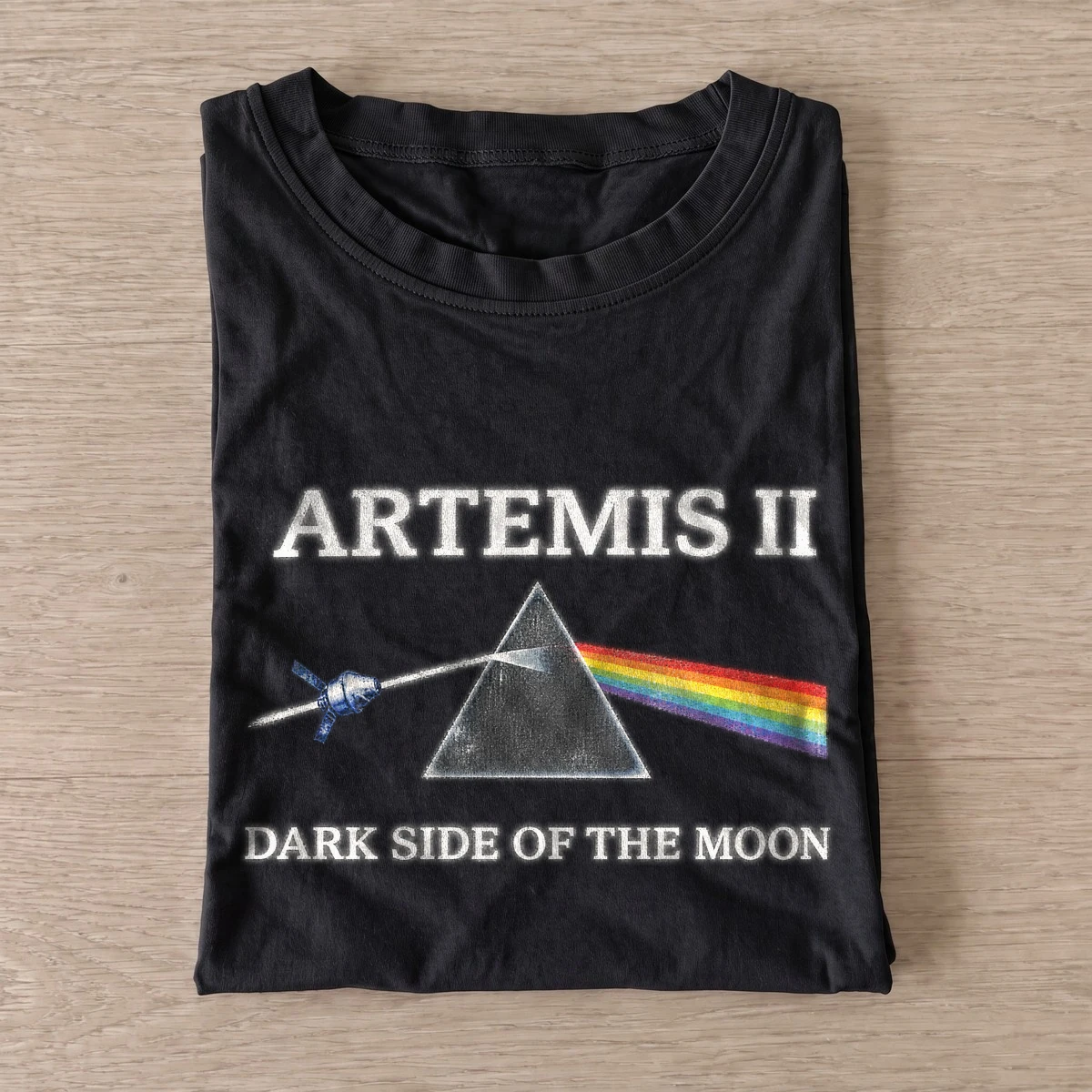 Artemis ii dark side of the moon prism t shirt black20lunar prism.webp