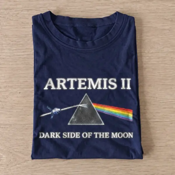 Artemis ii dark side of the moon prism t shirt navy20lunar prism.webp
