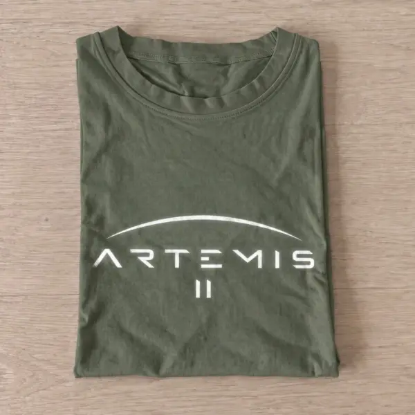 Artemis ii lunar mission emblem t shirt olive20lunar mission emblem.webp