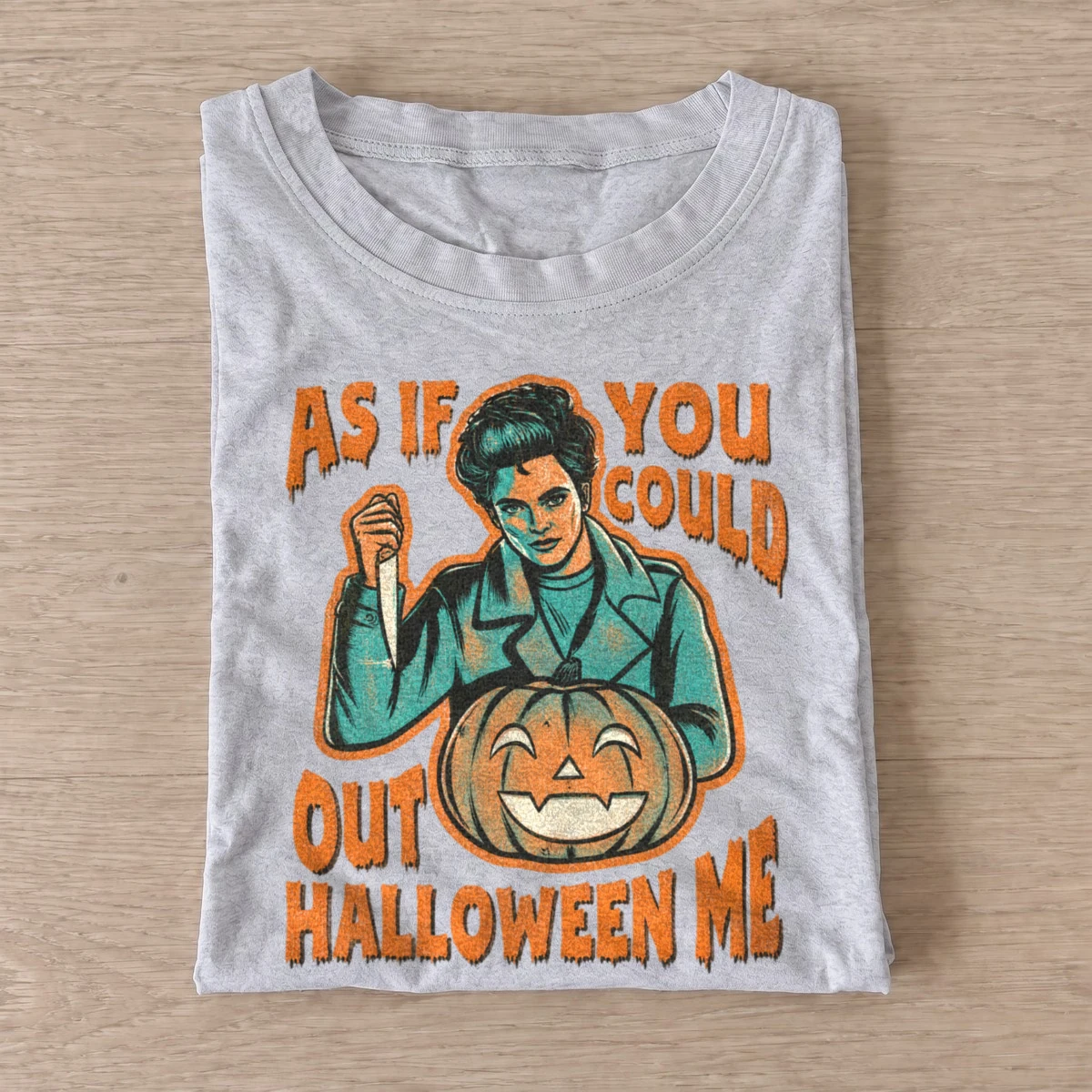 As if you could out halloween me t shirt gray20out halloween me.webp