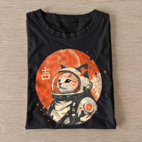 Astronaut cat graphic t shirt black20astronaut cat.webp