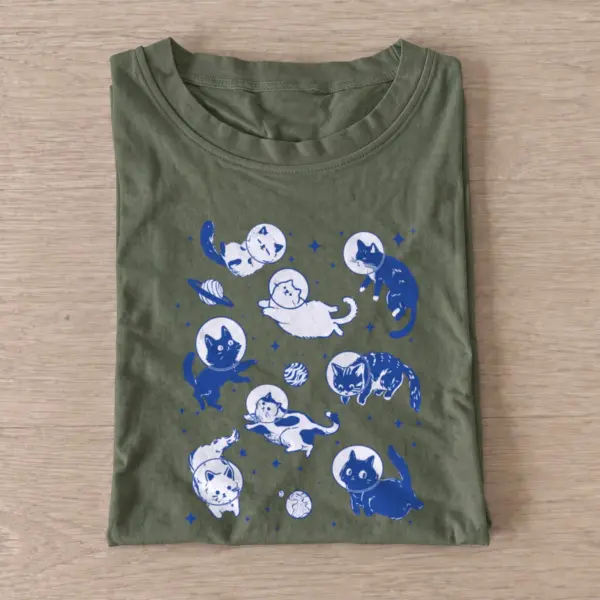 Astronaut kittens t shirt olive20astronaut kittens.webp