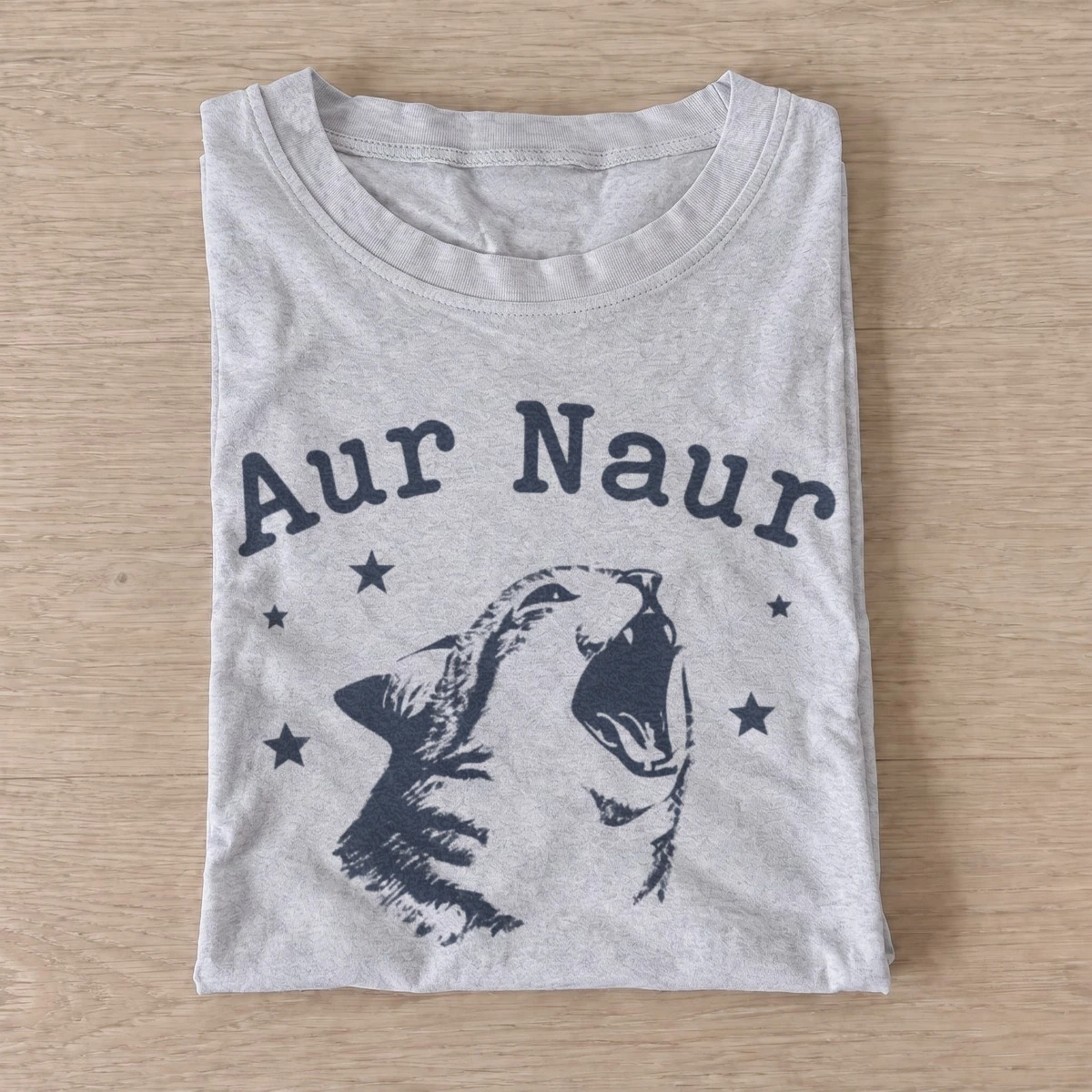 Aur naur screaming cat t shirt gray20aur naur cat.webp