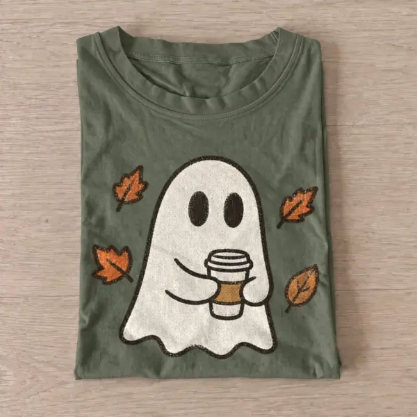 Autumn coffee ghost t shirt olive20autumn coffee ghost.webp