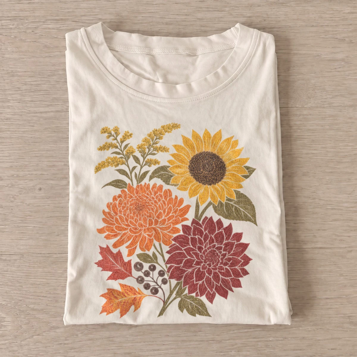 Autumn flower bouquet t shirt sand20autumn flower bouquet.webp