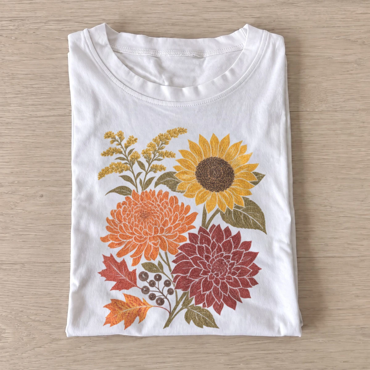 Autumn flower bouquet t shirt white20autumn flower bouquet.webp