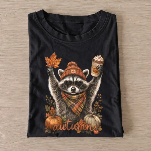 Autumn latte raccoon t shirt black20autumn latte raccoon.webp