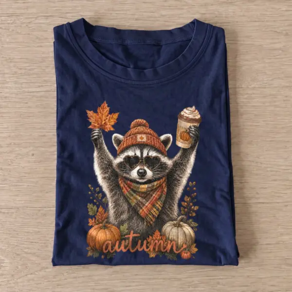 Autumn latte raccoon t shirt navy20autumn latte raccoon.webp