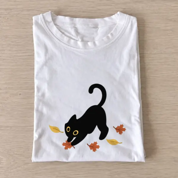 Autumn leaf cat t shirt white20autumn leaf cat.webp
