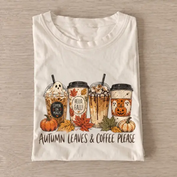 Autumn leaves coffee flight t shirt sand20autumn coffee flight.webp