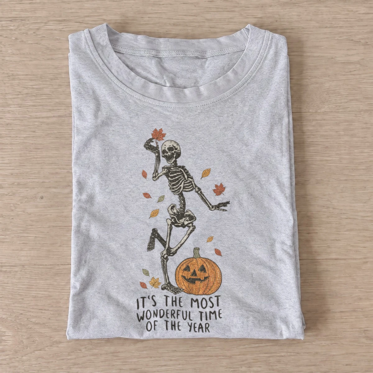 Autumn skeleton most wonderful time of the year t shirt gray20autumn skeleton.webp
