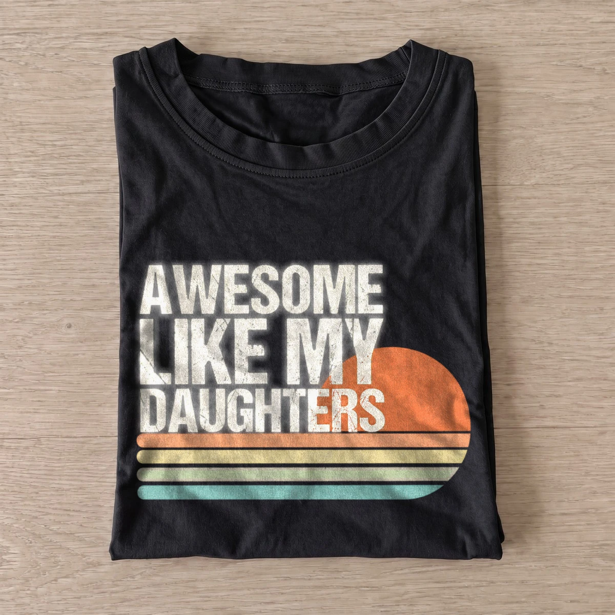 Awesome like my daughters retro sunset t shirt black20awesome daughters.webp