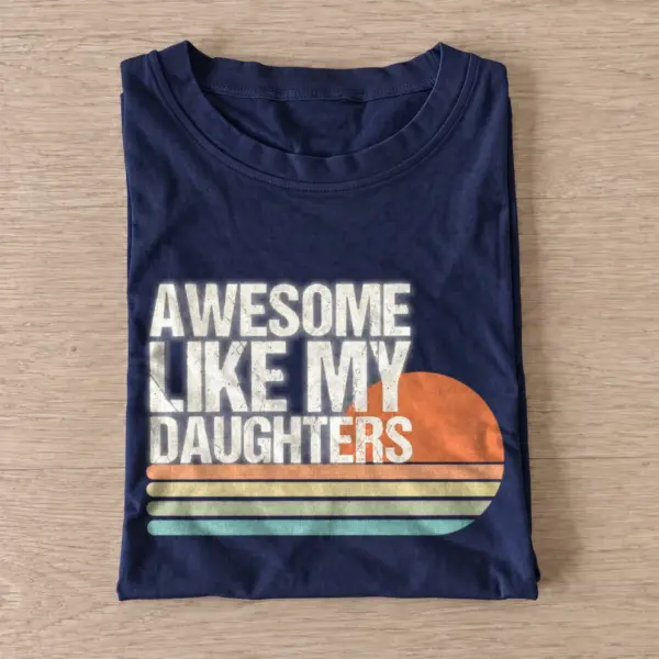 Awesome like my daughters retro sunset t shirt navy20awesome daughters.webp