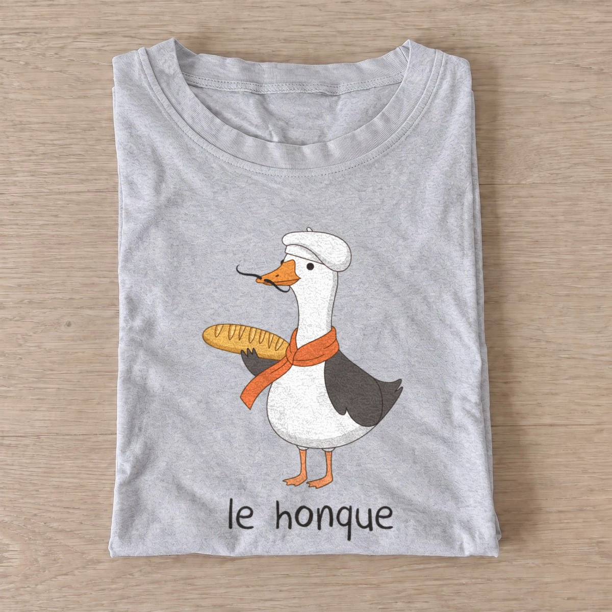 Baguette chef goose t shirt gray20baguette chef goose.webp