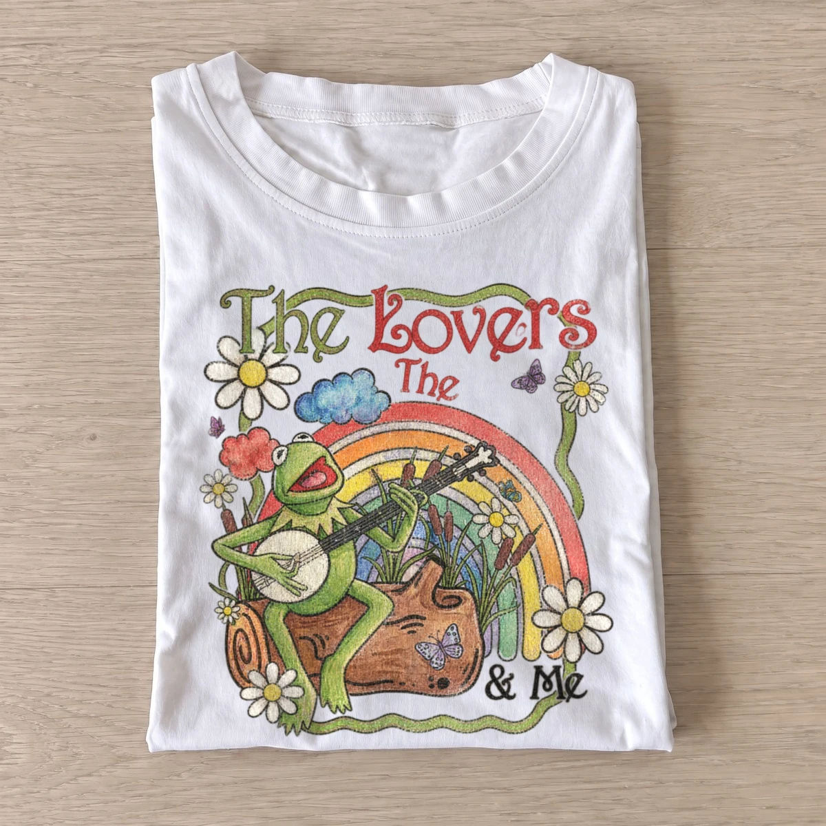 Banjo frog rainbow the lovers me t shirt white20banjo frog rainbow.webp