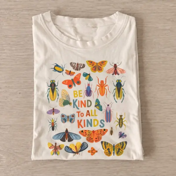 Be kind to all kinds bugs t shirt sand20be kind bugs.webp