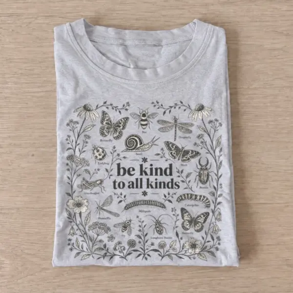 Be kind to all kinds insects t shirt gray20be kind insects.webp