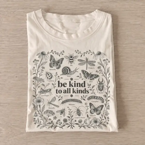 Be kind to all kinds insects t shirt sand20be kind insects.webp