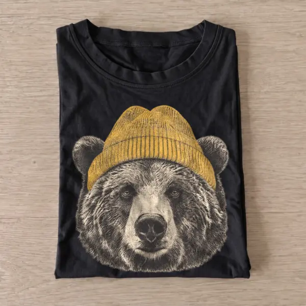 Beanie bear graphic t shirt black20beanie bear.webp
